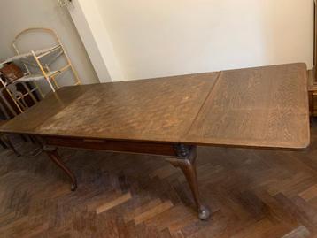 Table de salle à manger avec 2 extensions, Maison & Meubles, Tables | Tables à manger, Enlèvement, Utilisé, 50 à 100 cm, Chêne