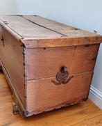 Antieke koffer, 100 tot 150 cm, Gebruikt, Eikenhout, 50 tot 75 cm