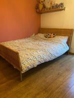 2-persoonsbed, Huis en Inrichting, Slaapkamer | Bedden, Ophalen, Gebruikt, Beige, Tweepersoons