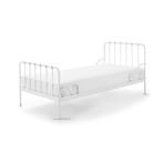 MeegroeiBed 90x200 - Wit - Staal, Kinderen en Baby's, Kinderkamer | Bedden, Ophalen, 85 tot 100 cm, Zo goed als nieuw, Lattenbodem