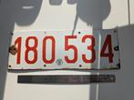 Originele Belgische emaille nummerplaat – 180 534 ( 1950), Ophalen of Verzenden
