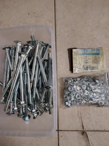 houtbouten 120 x 8 - verzinkt - 83 stuks - nieuw beschikbaar voor biedingen