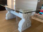 Glazen tafel met vitrinekast en dressoir, Huis en Inrichting, Complete eetkamers, Ophalen, Gebruikt, Minder dan 4 stoelen
