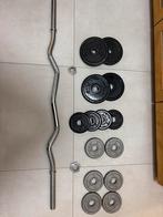 Dumbell set + EZ curl bar + gewichten, Sport en Fitness, Ophalen, Zo goed als nieuw, Benen, Dumbbell