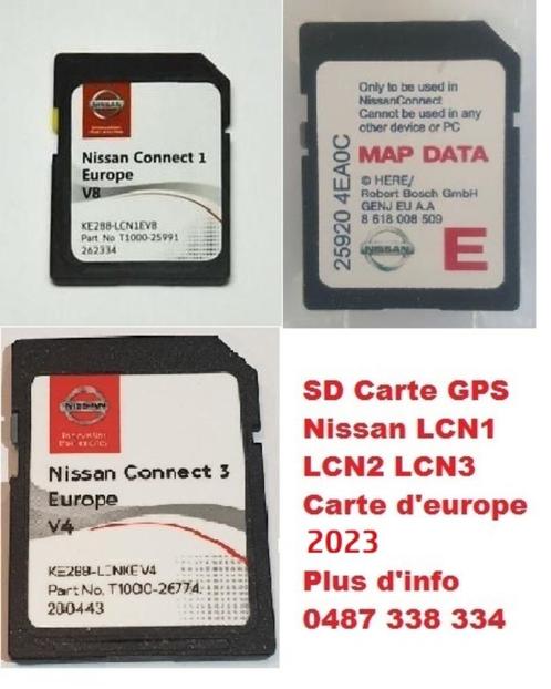 SD Carte gps nissan LCN1 LCN2  2023 navigation europe, TV, Hi-fi & Vidéo, Photo | Cartes mémoire, Comme neuf, SD, Autres, Enlèvement ou Envoi