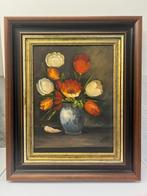 kader en schilderij stilleven bloemen - Jonathan, Antiek en Kunst, Kunst | Schilderijen | Klassiek, Verzenden