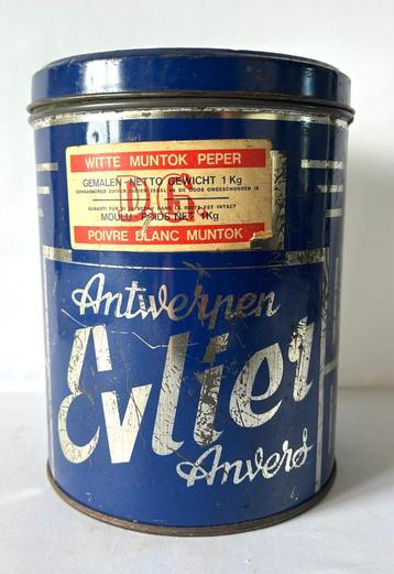 Evlier Antwerpen oud kruiden blik witte muntock peper beschikbaar voor biedingen