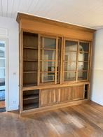 Eiken kast met glas, Huis en Inrichting, Ophalen, Glas