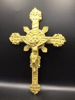 Kruisbeeld in verguld brons - 19e, Antiek en Kunst, Antiek | Religieuze voorwerpen