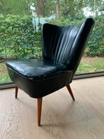 Retro lederen zeteltje, Huis en Inrichting, Fauteuils, Ophalen, Gebruikt, Leer