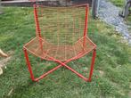 Chaise grillagée Ikea Jarpen année 80 rouge orange, Ophalen