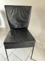 6 lederen eetkamer stoelen, Huis en Inrichting, Ophalen, Gebruikt, Zwart, Leer
