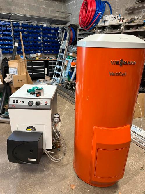 Ensemble chaudière mazout ACV et boiler Viessmann inox 200l, Doe-het-zelf en Bouw, Chauffageketels en Boilers, Zo goed als nieuw