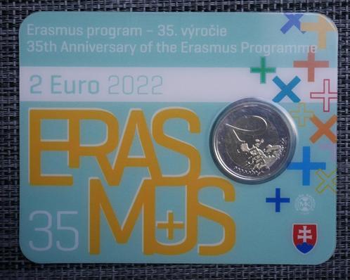 2 euros Coincard Slovaquie 2022 BU Erasmus, Timbres & Monnaies, Monnaies | Europe | Monnaies euro, Série, 2 euros, Slovaquie, Enlèvement ou Envoi
