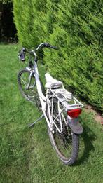 Kinderfiets meisje Wit 6 versnellingen - Minerva 24 inch, Ophalen, Minerva, Handrem, Gebruikt
