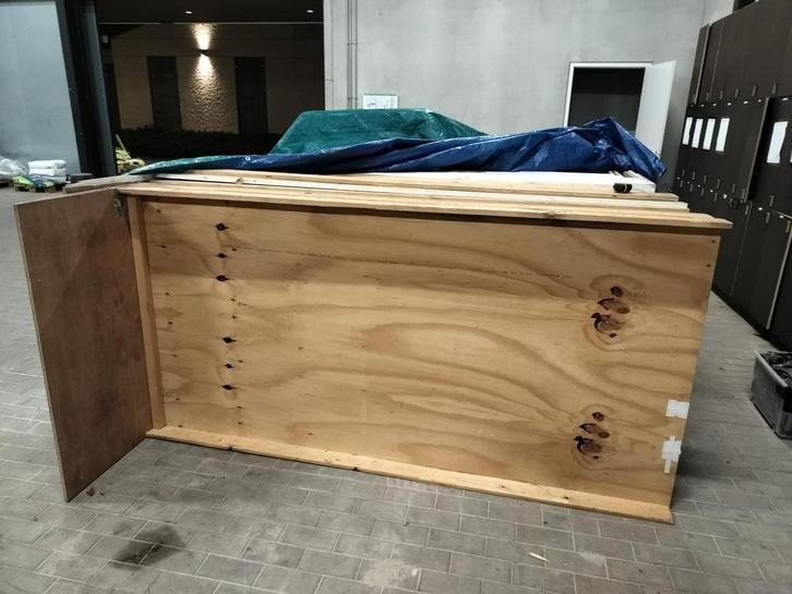 16 multiplex platen 244 x 122 x 18 gebruikt als wandpanelen, Doe-het-zelf en Bouw, Platen en Panelen, Gebruikt, Multiplex, Minder dan 20 mm