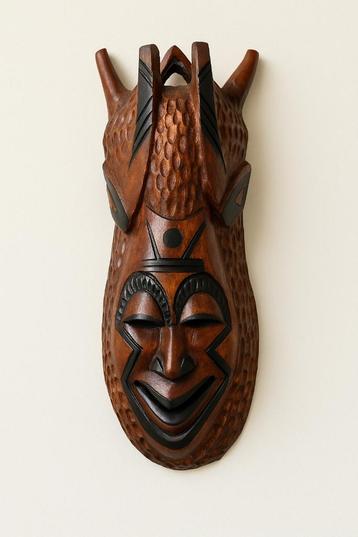 Afrikaans houten masker tribal kunst beschikbaar voor biedingen