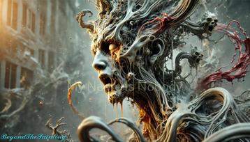 Screams of the demon - Diamond Painting of Puzzel beschikbaar voor biedingen