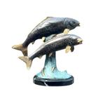 Koi karpers beeld – exclusief bronzen sculptuur – kunst, Ophalen of Verzenden