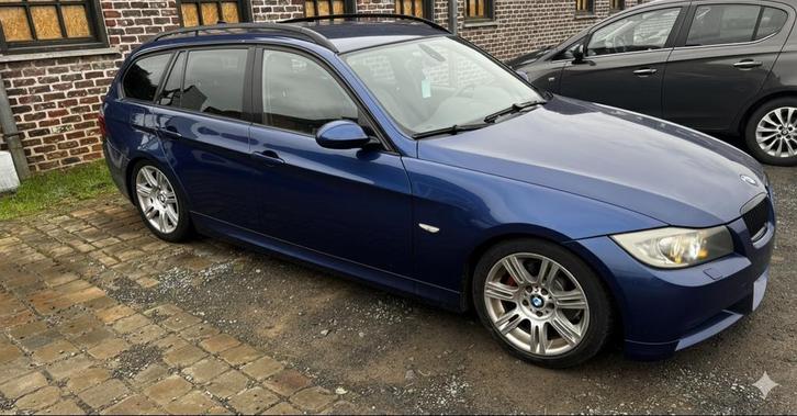 Bmw e91 m sport 320d m47 motor, Auto's, BMW, Particulier, 3 Reeks, Diesel, Euro 4, Break, 5 deurs, Blauw, Zwart, Ophalen