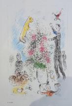 Lithografie Marc Chagall Dubbelzijdig bedrukt, Ophalen of Verzenden