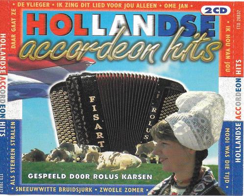 Hollandse Accordeon Hits (Gespeeld door Rolus Karsen)(2 XCD), Cd's en Dvd's, Cd's | Instrumentaal, Ophalen of Verzenden