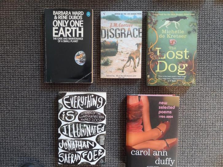 5 Engelstalige romans en New selected poems, Boeken, Taal | Engels, Gelezen, Verzenden