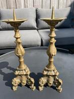 Antieke bronzen kandelaars, Ophalen, Koper of Brons