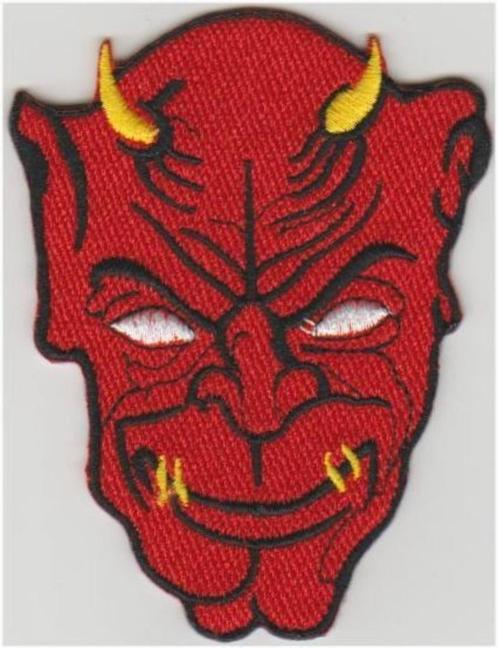 Satan Devil stoffen opstrijk patch embleem #3, Motos, Accessoires | Autocollants, Envoi