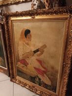 Schilderij , grote gouden brocante kader, prachtig stuk, Ophalen