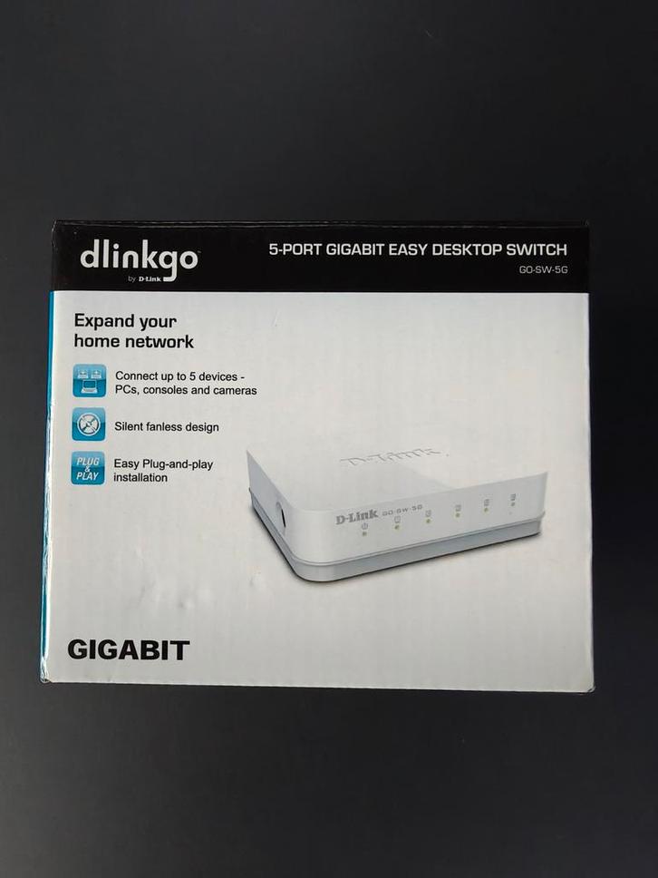 D-Link GO-SW-5G – 5-poorts Gigabit Switch, Computers en Software, Netwerk switches, Ophalen