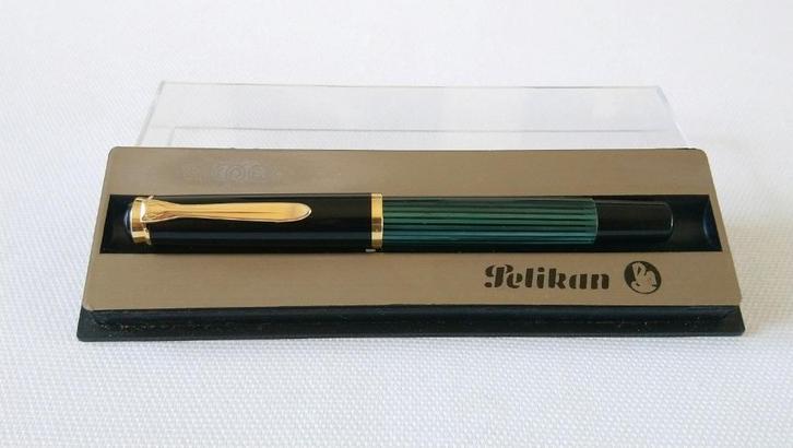 Pelikan Rollerbal R400 “Old Style” Zwart/Groen gestreept, Verzamelen, Pennenverzamelingen, Gebruikt, Overige typen, Overige merken