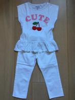 setje broek en t-shirt orchestra wit maat 128, Kinderen en Baby's, Kinderkleding | Maat 128, Meisje, Ophalen of Verzenden, Zo goed als nieuw