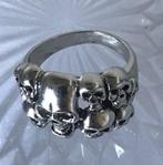 Doodshoofd Schedel Ring Zilver😎💎💑🎁🤗👌, Handtassen en Accessoires, Ringen, 20 of groter, Wit, Ophalen of Verzenden, Zo goed als nieuw