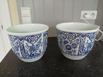 Vintage cache-pot Delfts blauw M21 beschikbaar voor biedingen