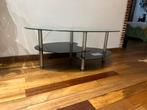 Zwarte salontafel, Huis en Inrichting, Tafels | Salontafels, Ophalen, 100 tot 150 cm, Zo goed als nieuw, Glas