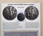 The Kaiser - 1919, Satirische medaille, zilverkleur + foto/p, Verzenden, Overige soorten, Embleem of Badge