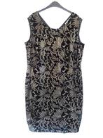 Feestelijke zwarte jurk met glinsterdraad. Maat 48, Kleding | Dames, Jurken, Zwart, Maat 46/48 (XL) of groter, Ophalen of Verzenden