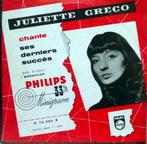 10" VINYL Juliette Greco chante ses derniers succès -  1952, Pop, 10 inch, Gebruikt, Verzenden