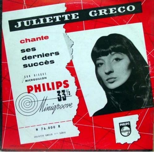 10" VINYL Juliette Greco chante ses derniers succès -  1952, Cd's en Dvd's, Vinyl | Verzamelalbums, Gebruikt, Pop, 10 inch, Verzenden