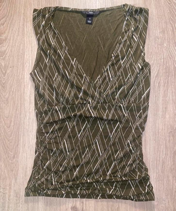 🔥 Kaki topje H&M - Maat S, Kleding | Dames, Topjes, Zo goed als nieuw, Ophalen of Verzenden
