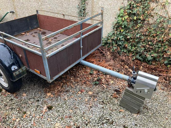 Remork enkel as met slot, Auto diversen, Aanhangers en Bagagewagens, Ophalen