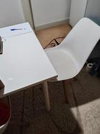 Witte Tafel 120*80cm,  met 4 witte steulen, Jardin & Terrasse, Chaises longues, Enlèvement ou Envoi