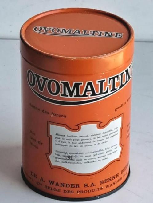 Ancienne boîte Ovomaltine 500 gr., Verzamelen, Blikken, Gebruikt, Overige, Overige merken, Ophalen of Verzenden
