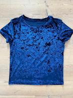 Top/t-shirt velours blauw maat S, Ophalen of Verzenden, Zo goed als nieuw, Maat 36 (S), Blauw
