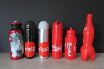 Unieke set 6 Coca-Cola drinkflessen/bidons – Collectors Item beschikbaar voor biedingen
