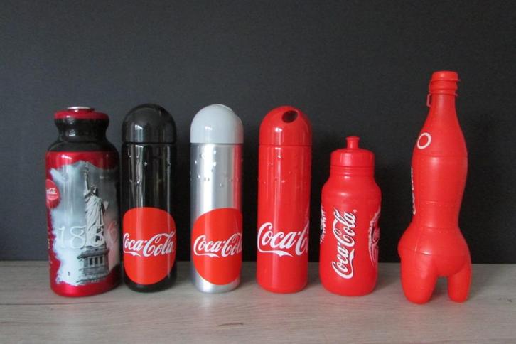 Unieke set 6 Coca-Cola drinkflessen/bidons – Collectors Item, Verzamelen, Merken en Reclamevoorwerpen, Nieuw, Gebruiksvoorwerp