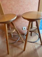 Barkrukken, beuk, Huis en Inrichting, Barkrukken, Ophalen, Gebruikt, 60 tot 90 cm, Hout