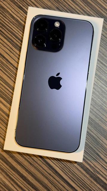 IPHONE 14pro max 128Gb. Batterijpercentage100%, Telecommunicatie, Mobiele telefoons | Apple iPhone, Ophalen, 128 GB, Paars, Zo goed als nieuw