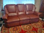 lederen salon, Huis en Inrichting, Ophalen, Gebruikt, 200 tot 250 cm, Vierpersoons of meer